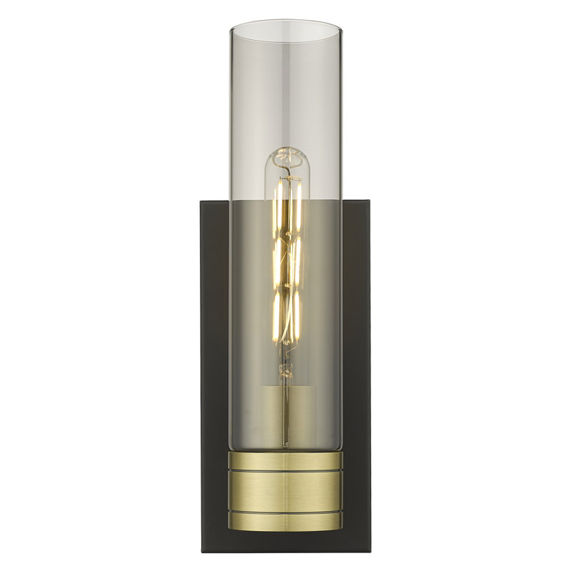 Ballston - Jaxson - 1 Light 5" Sconce with 11"H Shade, Black Antique Brass, Deco Swirl