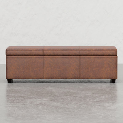 Massive Storage - Stylish And Roomy. Conceal Clutter With 17.92"d X 55.02"w 16.34"h. Gorgeous Stitched Design, Ample Space. Composed Of Solid Wood, Engineered High Density Foam. Upholstered In