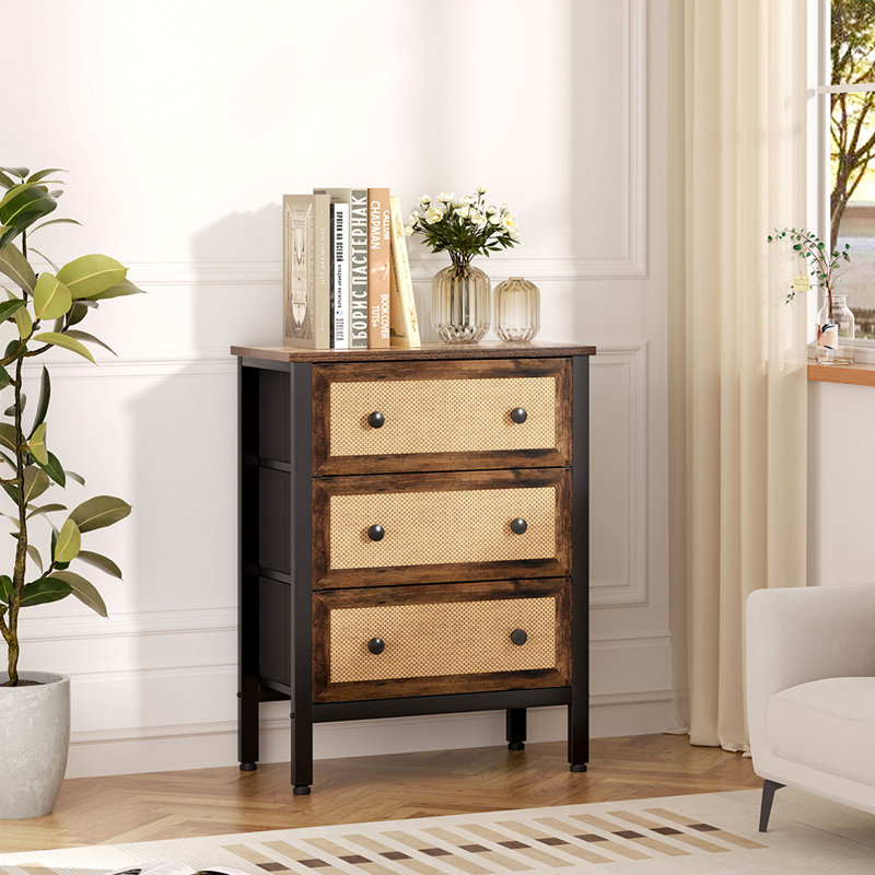Ahnika 62 cm W Chest of 3 Drawers