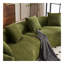 MODÈLE MODÈLE LY-025 COMFAIT: Canapé 4 places vert avec tissu chenille, 30D, éponge pleine dureté 60, 4 coussins pour le salon, canapé-lit modulaire pour la maison