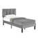 Auxter 47.63'' Steel Bed Frame with Adjustable Upholstered Headboard, No Box Spring Needed