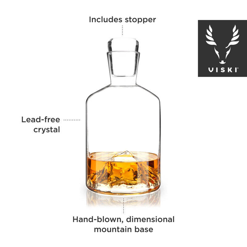 Mountain Crystal Glass Liquor Decanter with Stopper