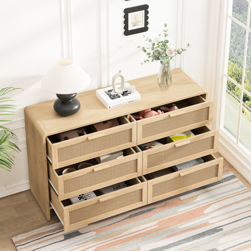 Armoire de coin 6 tiroirs 6 tiroirs, Naturel