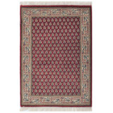 Hand-Knotted High-Quality Red and Beige Area Rug