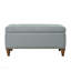 Banc de rangement avec repose-pieds, garniture de rivet / lin pour chambre / entrée - gris-130176455