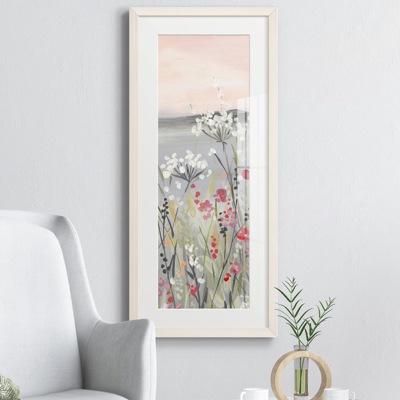 Peinture sur papier encadrée, Blanc
