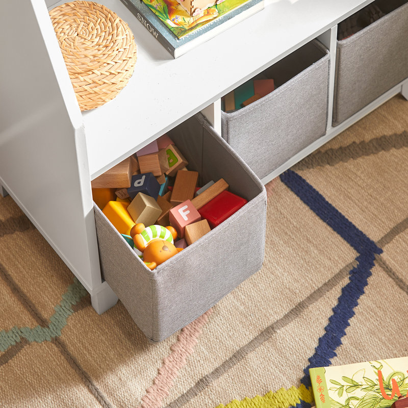 Flory 63cm W Toy Storage, White/Grey