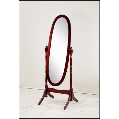 Traditional Queen Anna Style Wood Floor Cheval Mirror With Elegant Silver Finish,  For Full-Body Reflection And Classic Decor.