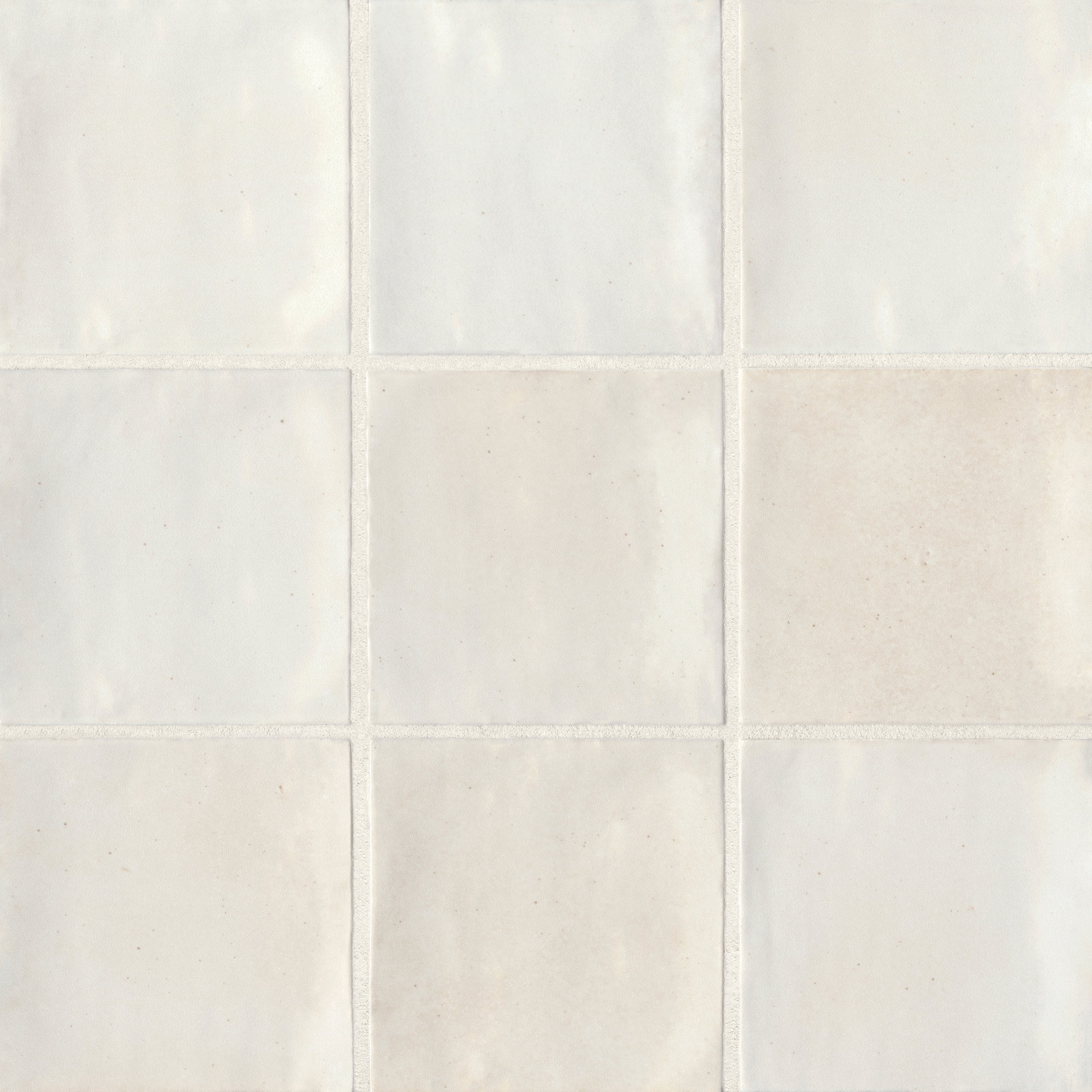Celine 4" x 4" Porcelain Tile, Gloss, White, Stone Look/Vintage