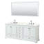 Meuble-lavabo double autoportant Deborah avec plateau en quartz-92725453-92725457-92725458