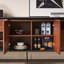 Armoire de rangement latérale en bois massif