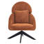 Fauteuil d'appoint pivotant, fauteuil de salon moderne avec dossier, fauteuil d'appoint rembourré avec coussin pour chambre à coucher, velours côtelé, orange-642384424