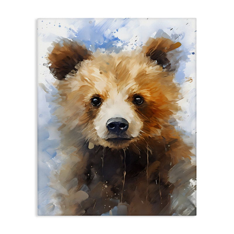 Woodland Nursery Bear Canvas Wall Art by Franklyn Gregory bp-476_CN, H 48 po x l 36 po