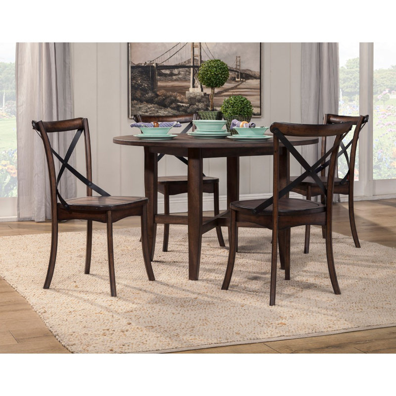 Santillan Round Solid Wood Dining Table
