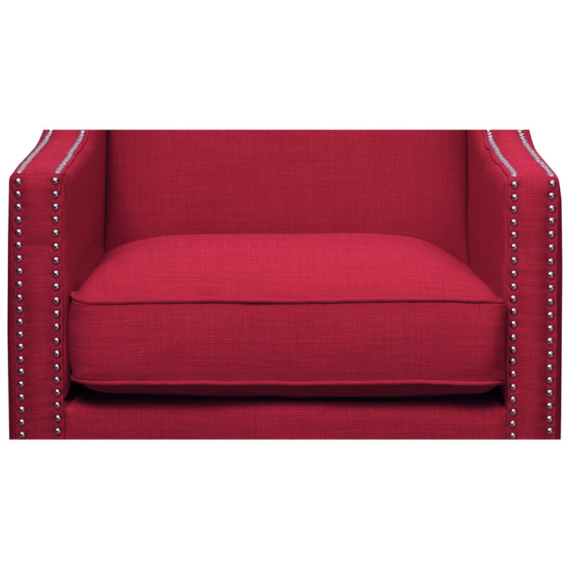 Fauteuil et repose-pieds Rodrigo, Rouge