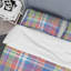 Tartan à carreaux bleu et vert - Ensemble de housse de couette abstrait - Microfibre de polyester-94272256