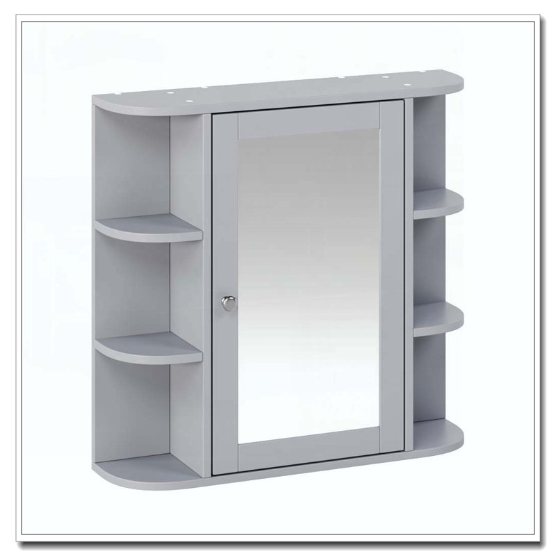 Bathroom Storage Cabinet, Gray-Wall Storage