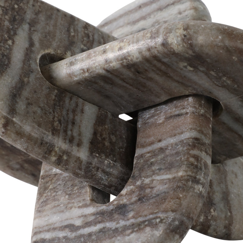 Sagebrook Home 9X9" Rounded Marble Knot, Gray