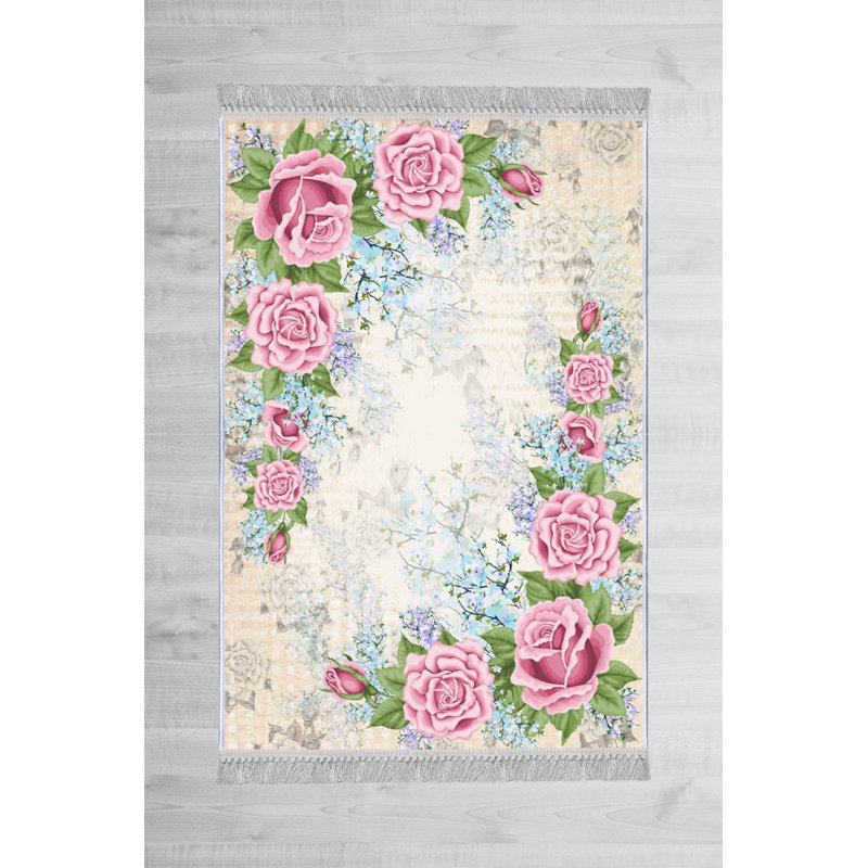 Luxurious Velvet Area Rug (4.6 x 7.2 ft), 100% Antibacterial Fabric, Non-Slip Cotton Backing, Pile Height: 0.4 in | Machine Washable, 3D Digital Print Design | Perfect for Living Room & Bedroom Decor, Soft & Durable