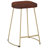 vidaXL Bar Stool Set of 2 Walnut, Brass-1094705230-1094705231