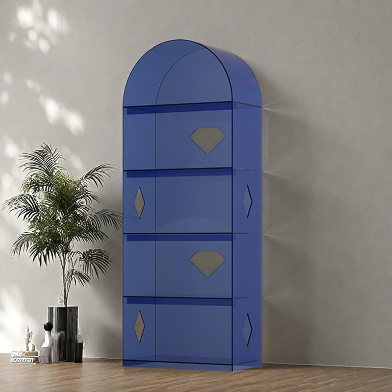 Bibliothèque créative et pratique, Bleu, (5 tablettes) H 62,2 po x l 23,6 po x P 11 po