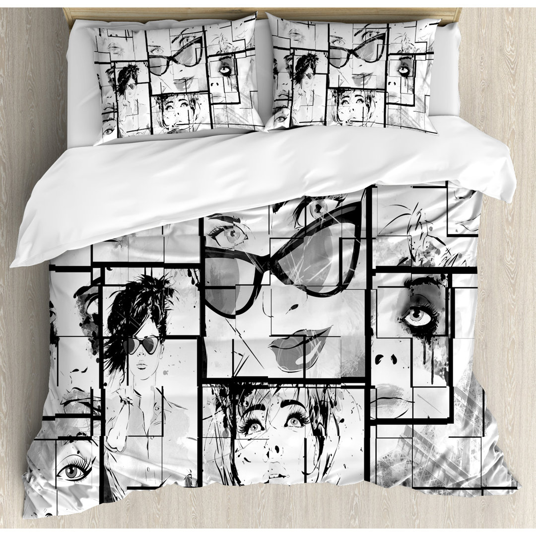 Fashion House Modern & Contemporary Duvet Cover Set Ambesonne