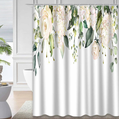 Watercolor Flowers Floral Greeting Branch Abstraction Roses with 12 Hooks