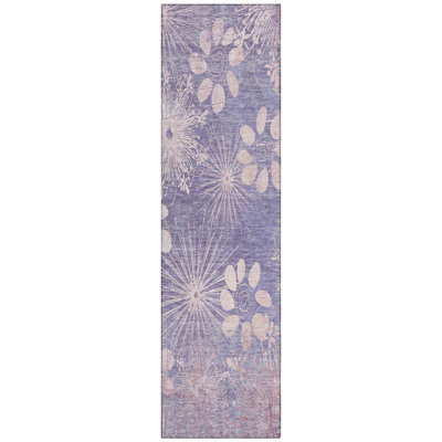 Machine Washable Indoor/Outdoor Leavittsburg ACN2225 Floral Rug