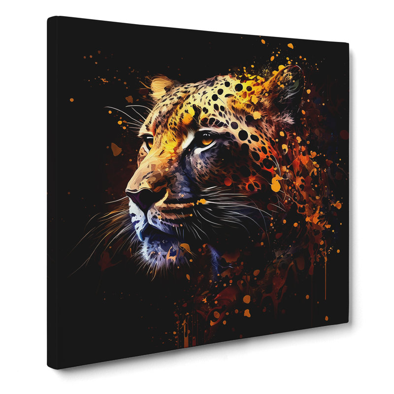 Leopard Abstract Art - Print, 50cm H x 50cm W x 3cm D