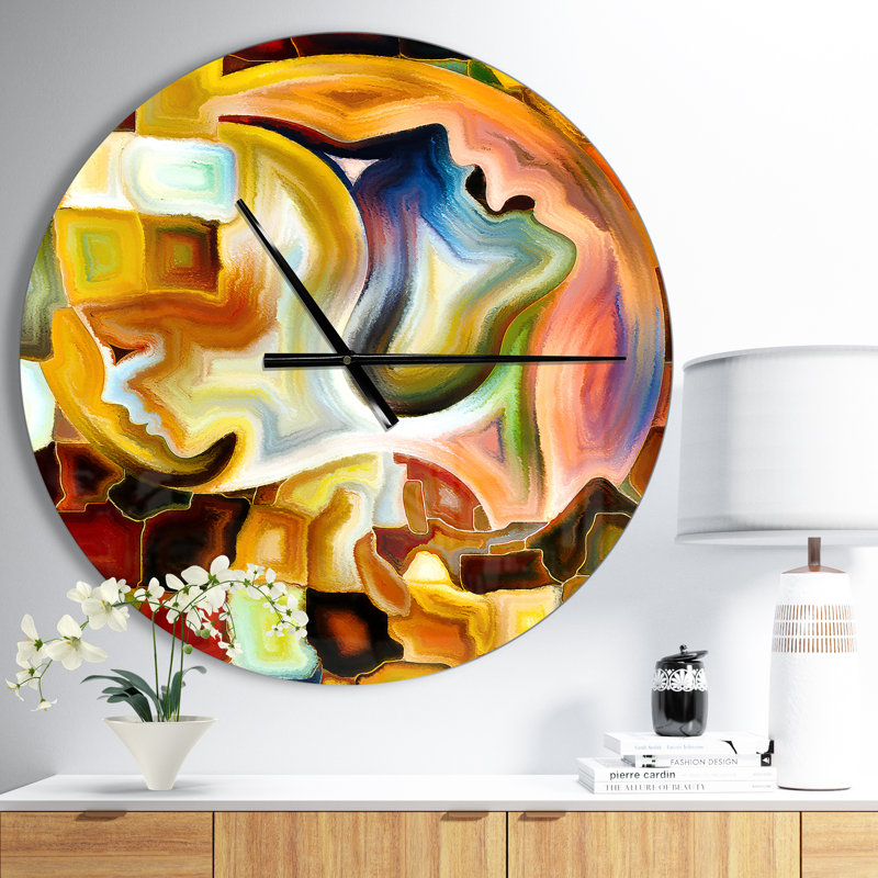 Way of Inner Paint - Horloge murale moderne, Grand