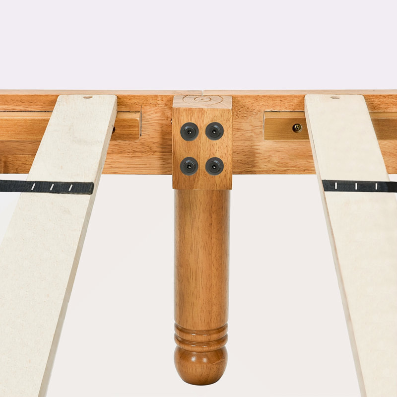 Structure de lit plateforme en bois de style grand lit avec tête de lit, sommier tapissier, assemblage facile