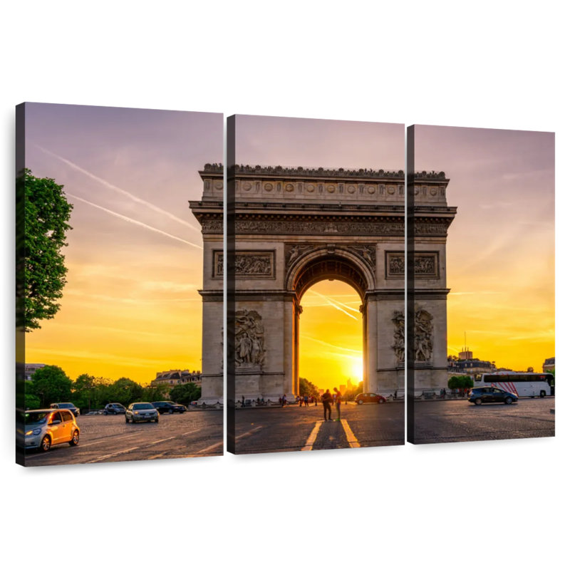 Nicci Paris Arc De Triomphe Sunset, 42" H x 65" W