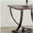 Black nickel base with bottom shelf end table