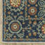 Tapis oriental en polypropylène bleu / rouille tissé à la machine-1126718757