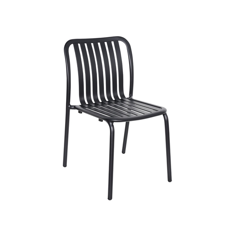 Chaise d'appoint empilable Key West, Noir