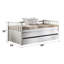 Lit de jour blanc polyvalent, bois de pin massif, capacité de poids de 660 lb