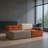 Boneless 79.9" Modern Sectional Sofa With Independent Spring Cushions, Color Block Design