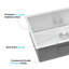 Évier de cuisine encastrable en acier inoxydable 33 x 19 x 10 po, cuve intérieure: 31 po x 17 po