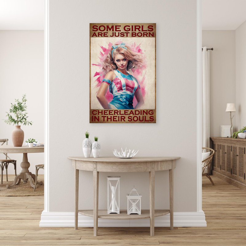 Marisileini Girls Just Born With Cheerleading On Canvas Print, H 36 po x l 24 po x P 1,25 po