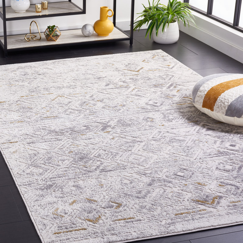 Palma Performance Geometric Rug, Rectangle 5'3" x 7'6"