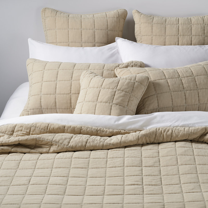 Ensemble de courtepointe Sweet Natural, Courtepointe pour lit grand + deux taies décorati