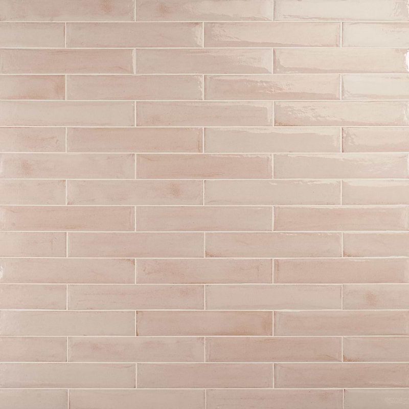 Paint 3x16 Glossy Porcelain Tile, Rosa Pink