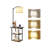 Floor Lamp with Table, End Table with Charging Station(USB & Type-C & AC Port), 3 Colour Temperatures 9W LED Bulb, Modern Shelves Side Table for Office, Living Room