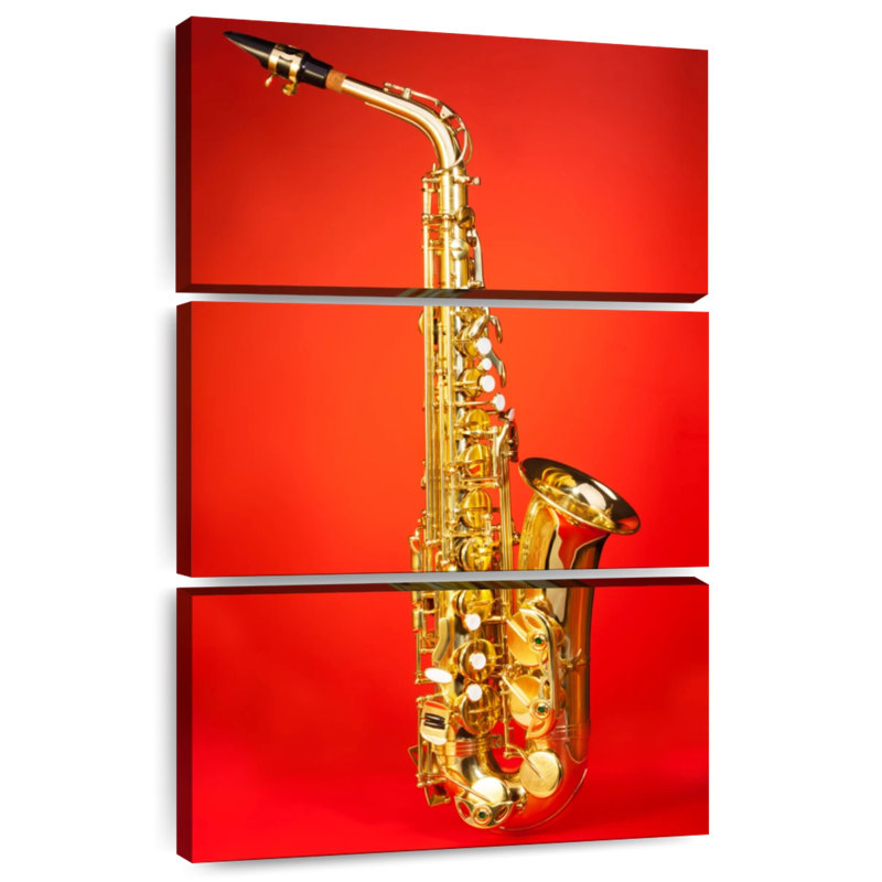 Abarca Saxophone On Red