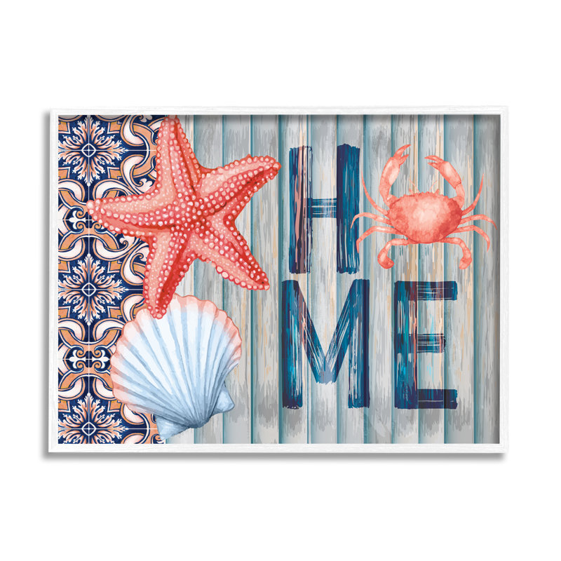 Art à giclée encadrée, par Naut Art, H 11 po x l 14 po x P 1,5 po, Giclée encadrée blanc bord de mer