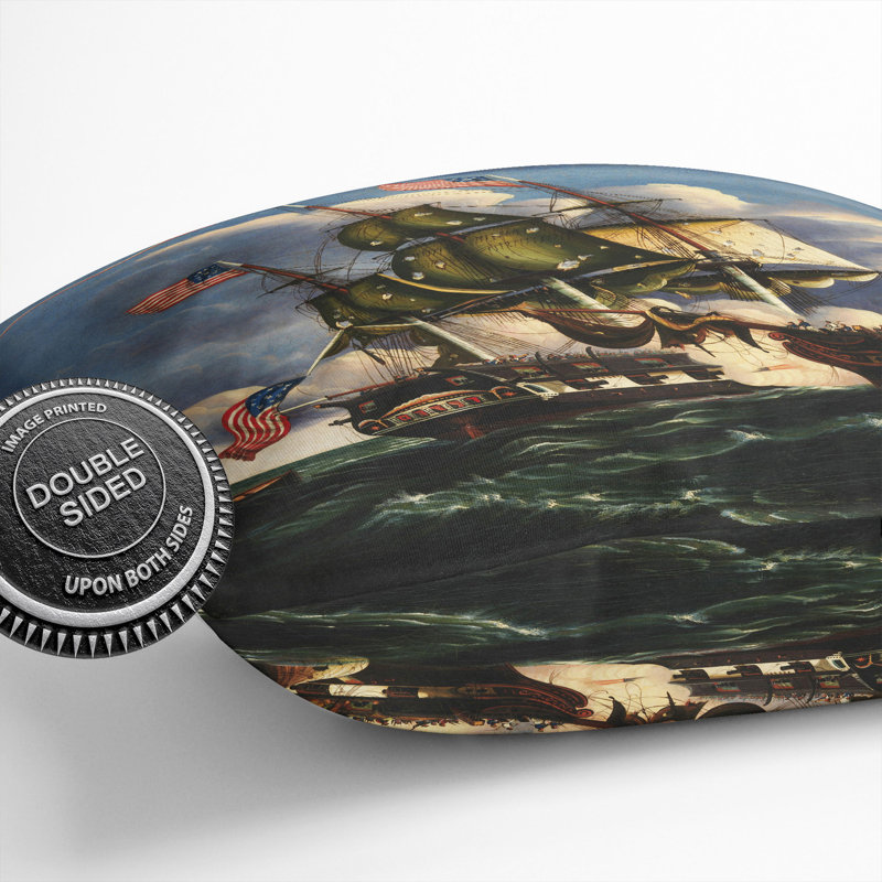 The Constitution and the Guerriere Scatter Cushion, 55cm H x 55cm W x 20cm D