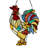 15.25"H Rusty the Rooster-Stained Glass Window Panel