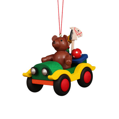 Ornament - Teddy Bear in Car