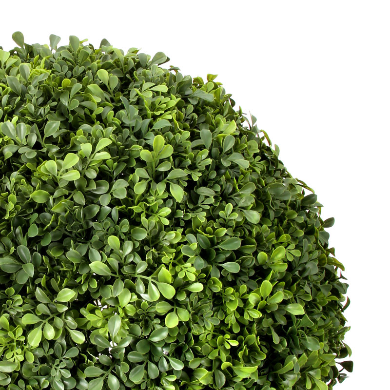 Artificial Boxwood Topiary, 21" H × 21" W × 21" D