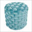Repose-pieds rond en velours de 16 po-834074348